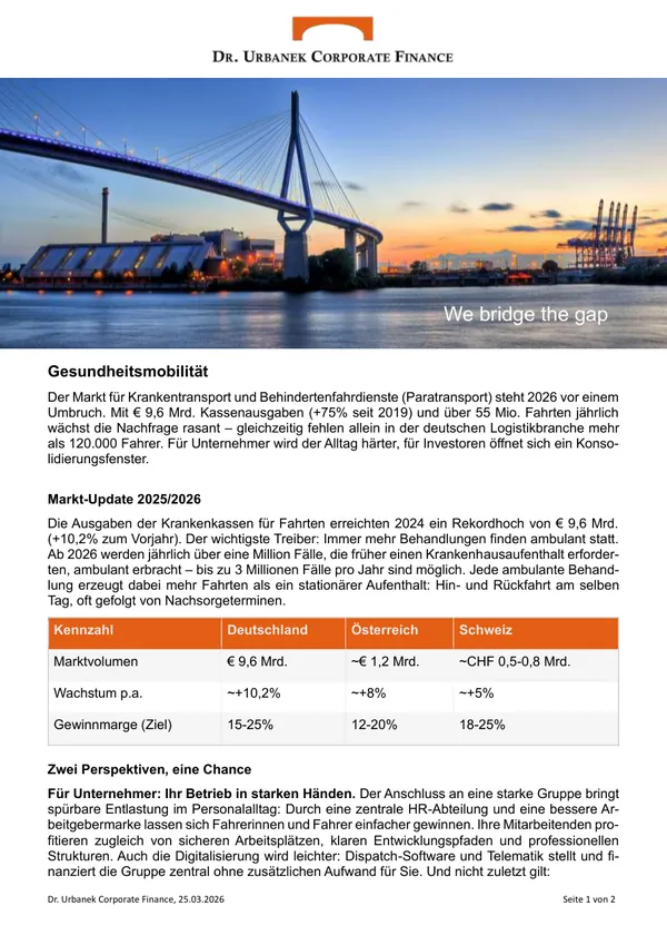 Titelseite des Newsletters Gesundheitsmobilität